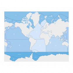 PLANISFERO DEI MARI E OCEANI, CARTINA PARLATA, INGLESE PLANISFERO DEI MARI E OCEANI, CARTINA PARLATA, INGLESE