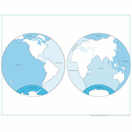 PLANISFERO DEGLI OCEANI, CARTINA MUTA