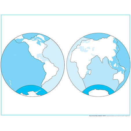 PLANISFERO DEGLI OCEANI, CARTINA MUTA