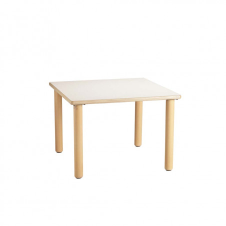 Square wooden table