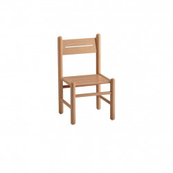 Wooden chair without armrests