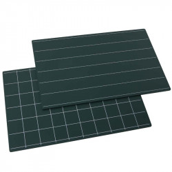 GREENBOARDS WITH LINES AND SQUARES: SET OF 2 GREENBOARDS WITH LINES AND SQUARES: SET OF 2