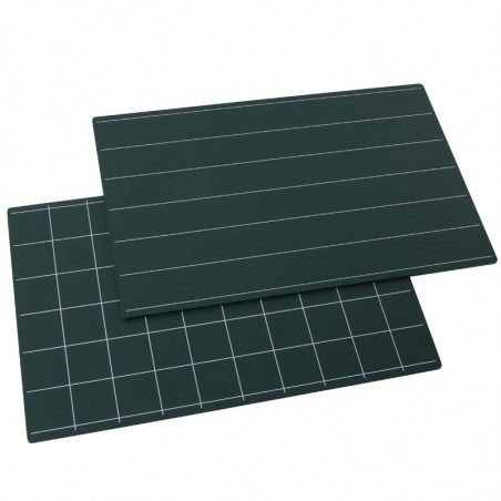 GREENBOARDS WITH DOUBLE LINES AND SQUARES: SET OF 2