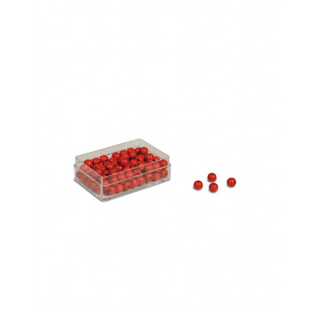 100 INDIVIDUAL RED BEADS