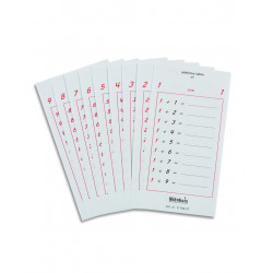 ADDITION TABLES, SET OF 5, ENGLISH ADDITION TABLES, SET OF 5, ENGLISH