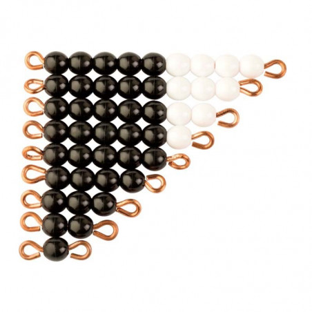 BLACK AND WHITE BEAD STAIR: 1 SET
