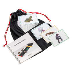 ANIMALS AND BOOK FOR THE BLACK RIBBON, ENGLISH (ANIMALS ARE PRINTED ON CARDS) ANIMALS AND BOOK FOR THE BLACK RIBBON, ENGLISH (ANIMALS ARE PRINTED ON CARDS)