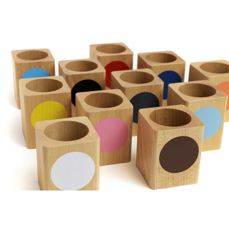 COLORED INSET PENCIL HOLDERS: SET OF 11