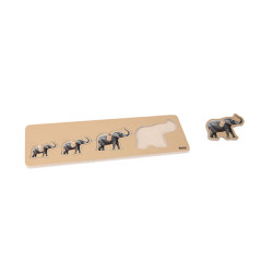 TODDLER PUZZLE: 4 ELEPHANTS TODDLER PUZZLE: 4 ELEPHANTS