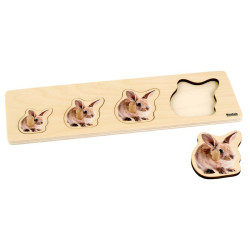 TODDLER PUZZLE: 4 RABBITS TODDLER PUZZLE: 4 RABBITS